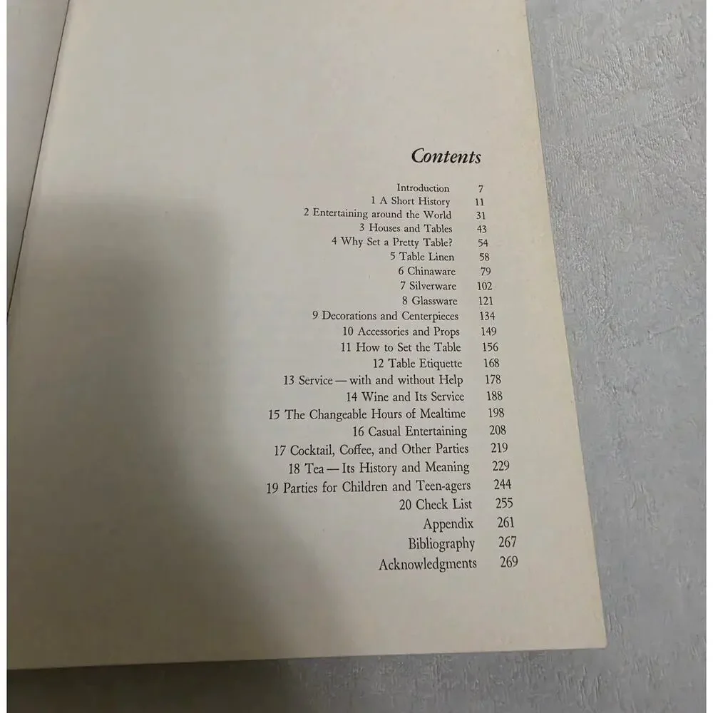 Vintage Table Settings Entertaining Etiquette Patricia Easterbrook Roberts 1967